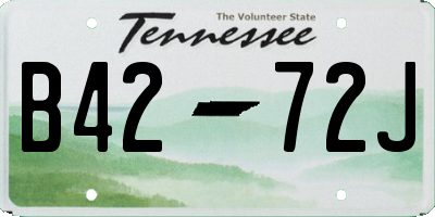 TN license plate B4272J