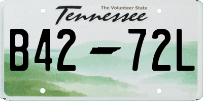 TN license plate B4272L