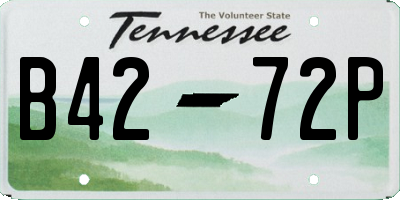 TN license plate B4272P