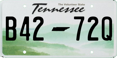 TN license plate B4272Q
