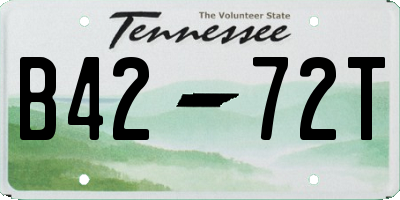 TN license plate B4272T
