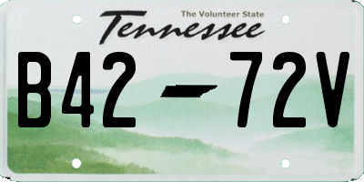 TN license plate B4272V