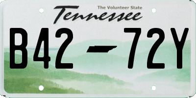 TN license plate B4272Y