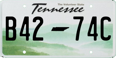 TN license plate B4274C