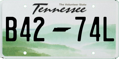 TN license plate B4274L