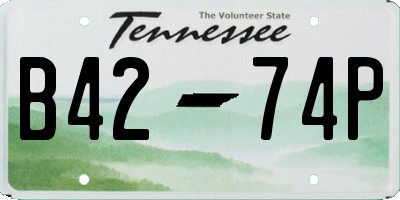 TN license plate B4274P