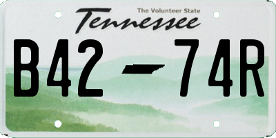 TN license plate B4274R