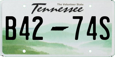 TN license plate B4274S