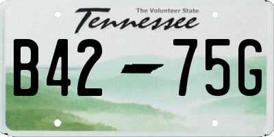 TN license plate B4275G