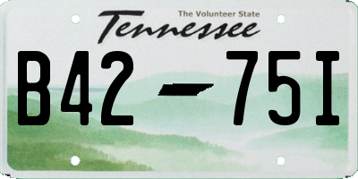 TN license plate B4275I