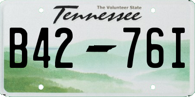 TN license plate B4276I