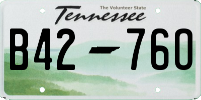 TN license plate B4276O