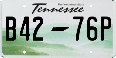 TN license plate B4276P
