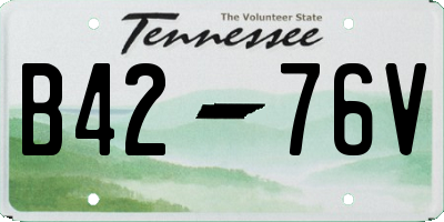 TN license plate B4276V