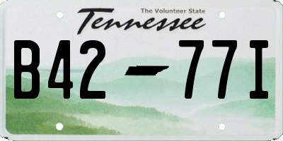 TN license plate B4277I
