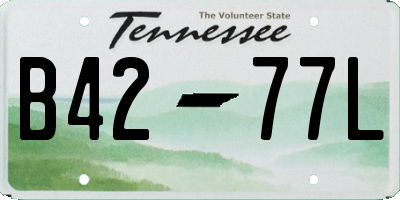 TN license plate B4277L
