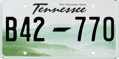 TN license plate B4277O