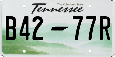 TN license plate B4277R