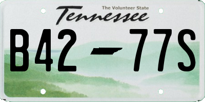 TN license plate B4277S