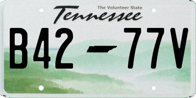 TN license plate B4277V