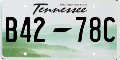 TN license plate B4278C