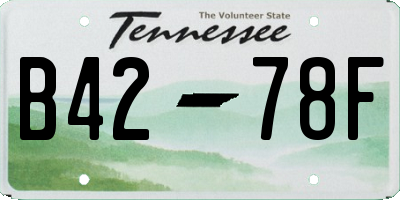 TN license plate B4278F