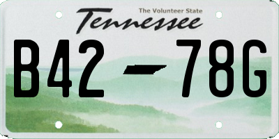 TN license plate B4278G