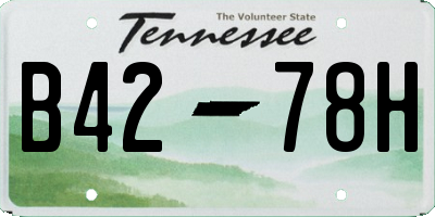 TN license plate B4278H