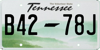 TN license plate B4278J