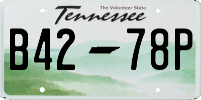 TN license plate B4278P
