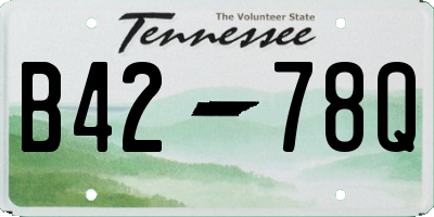 TN license plate B4278Q