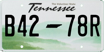 TN license plate B4278R