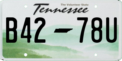 TN license plate B4278U