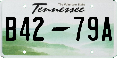 TN license plate B4279A