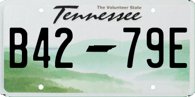 TN license plate B4279E