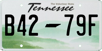 TN license plate B4279F