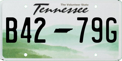 TN license plate B4279G
