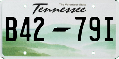 TN license plate B4279I