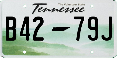 TN license plate B4279J