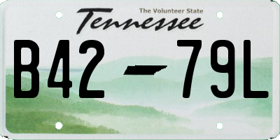 TN license plate B4279L