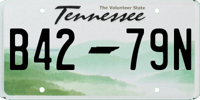 TN license plate B4279N