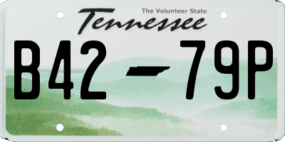 TN license plate B4279P