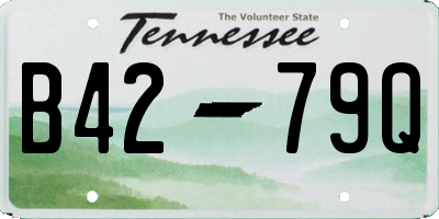 TN license plate B4279Q