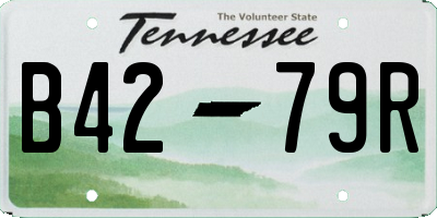 TN license plate B4279R