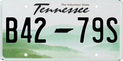 TN license plate B4279S