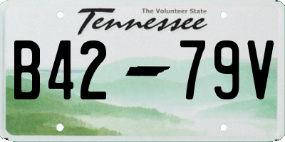 TN license plate B4279V