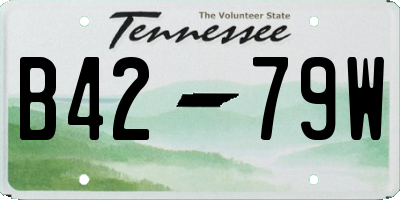 TN license plate B4279W