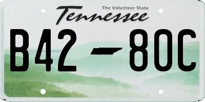 TN license plate B4280C