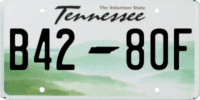 TN license plate B4280F