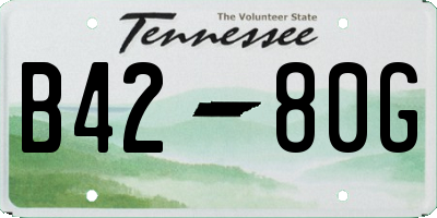 TN license plate B4280G